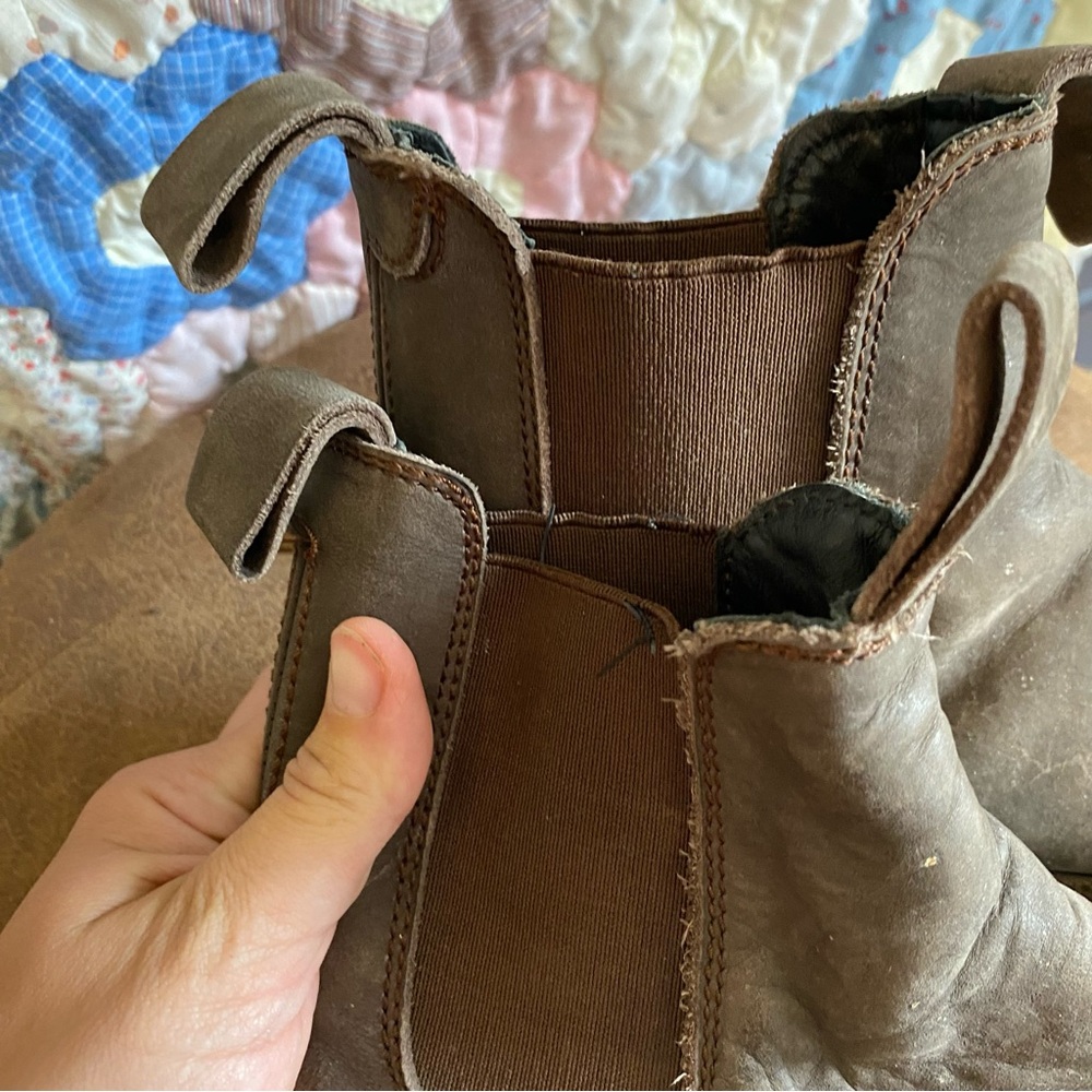 Brown Davinci Leather Boots barefoot Chelsea Boots - Picture 2 of 5
